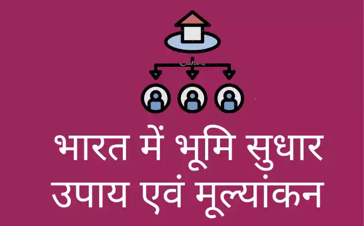 Land reform भारत में भूमि सुधार, उपाय, मूल्यांकन, सुझाव